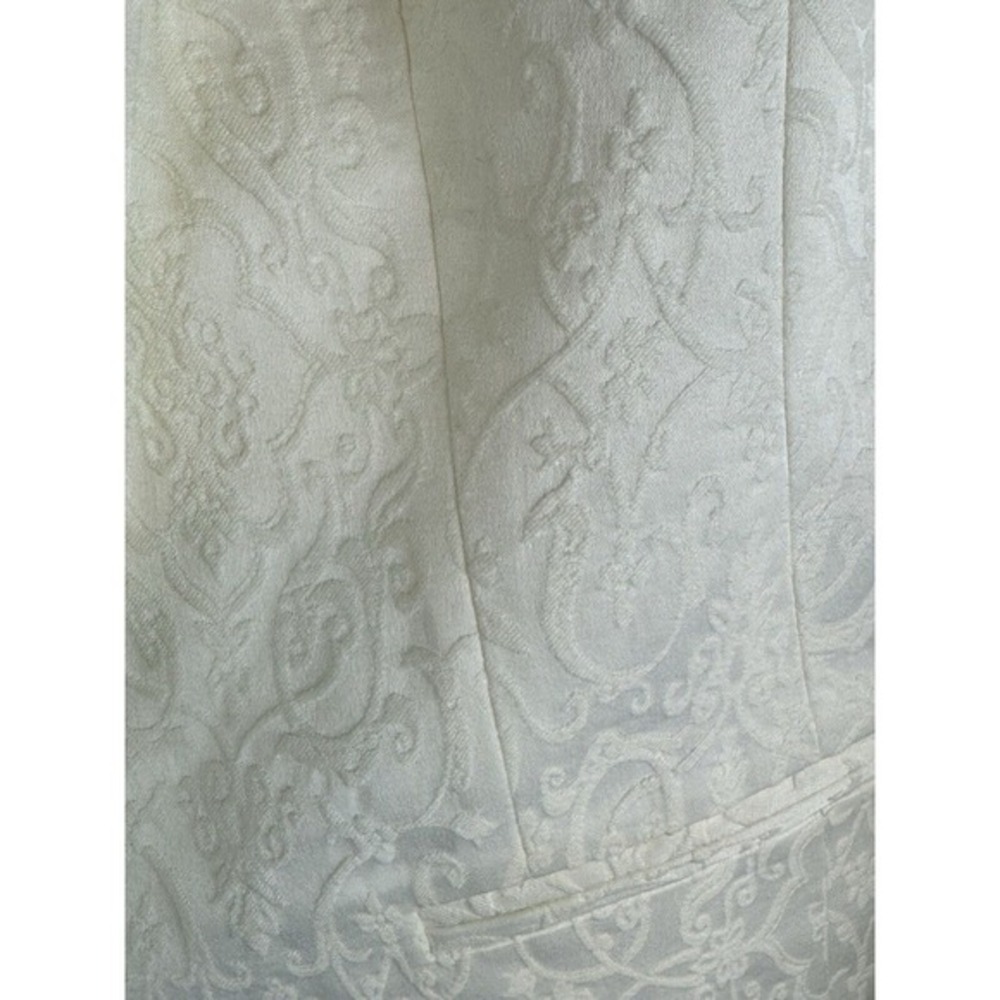 LOFT Ann Taylor White Jacquard Shawl Collar Blazer Jacket 8 Cocktail Party 65-36 - Picture 15 of 16